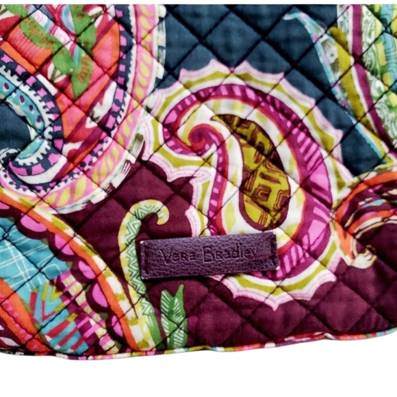 Vera Bradley Iconic Triple Zip Hipster Heirloom Paisley Crossbody Bag - Picture 9 of 16